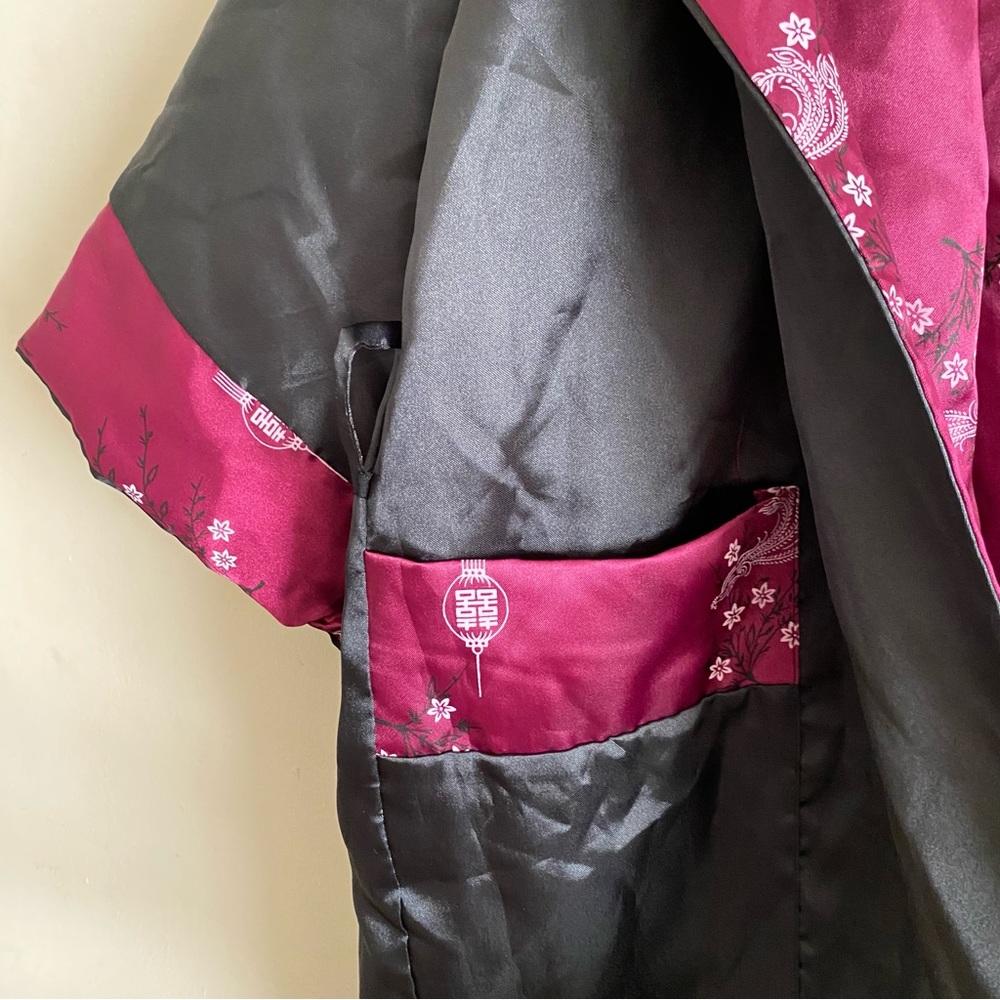 VINTAGE Japanese Silk Dragon Embroidered Kimono - L - Picture 7 of 16
